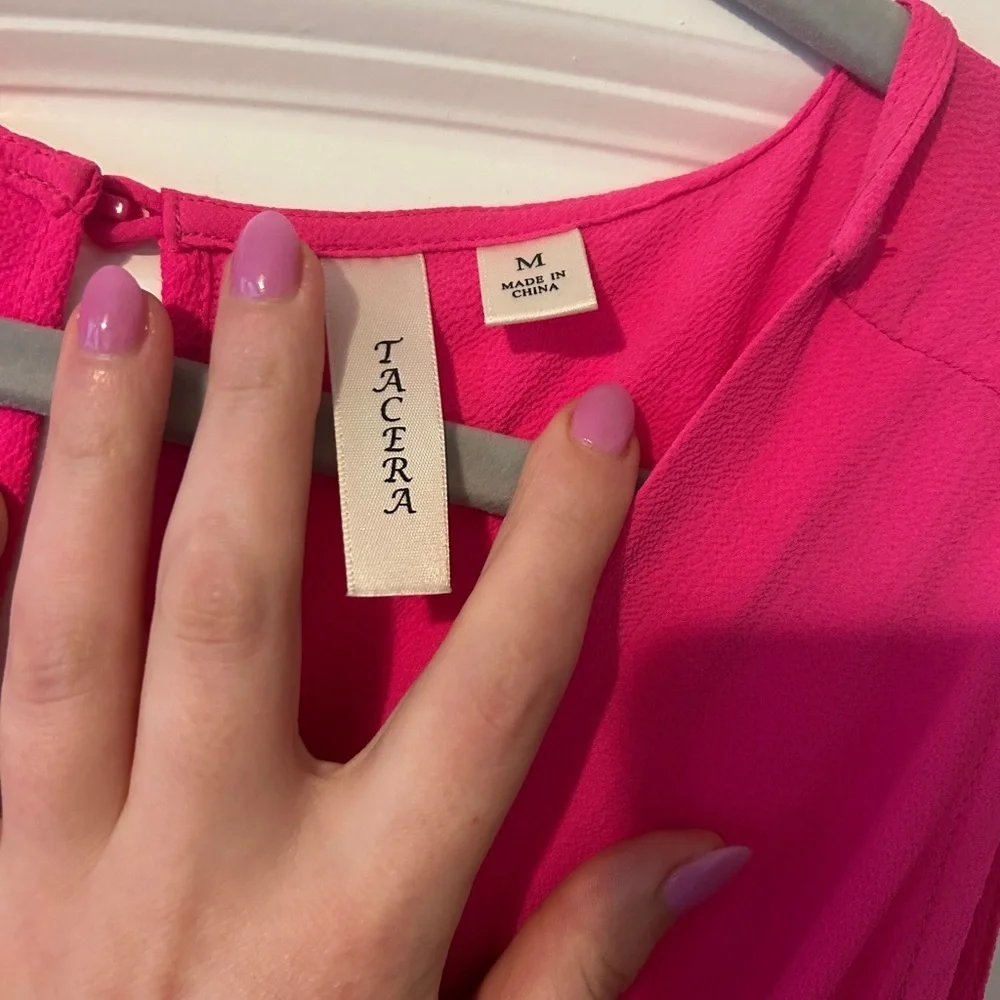 Tacera Vibrant Pink Jumpsuit Size Medium - Picture 3 of 6
